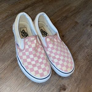 Pink checkered vans